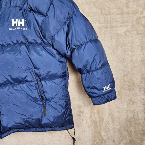 Helly Hansen Full Zip Reversible Puffer Down Jacket Men's Size XXL 2XL Blue HH - Picture 9 of 11